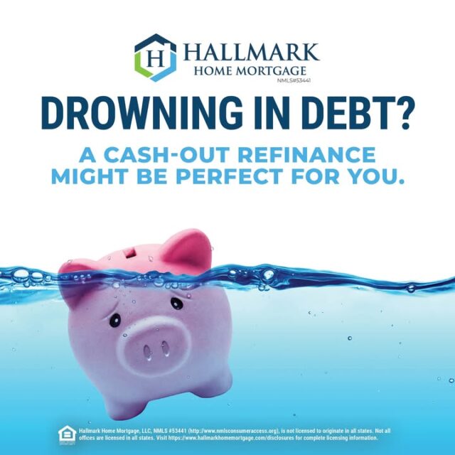 Did you know that you can take advantage of the equity in your house to consolidate your debt? Contact us today to find out if a cash-out refinance might make sense for you and your situation. https://www.hallmarkhomemortgage.com/ #HHM #YourCommunityLender #HallmarkHomeMortgage #eHome #hhmtv
