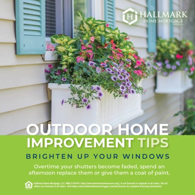 Boost your curb appeal without breaking the bank! 🌸🏡
Update your shutters and add charming flower boxes to your front windows — a simple, budget-friendly upgrade that makes a big difference. #HHM #YourCommunityLender #HallmarkHomeMortgage #eHome #hhmtv #HomeMortgage