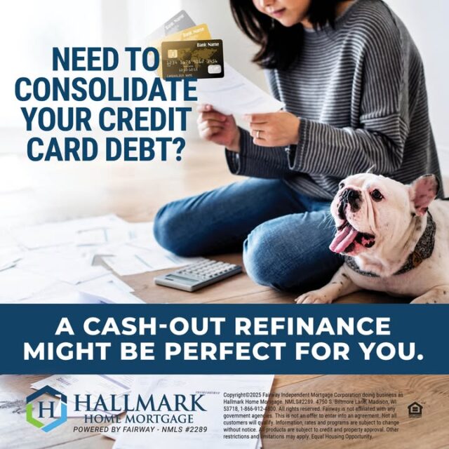 Did you know that you can take advantage of the equity in your house to consolidate your debt? Contact us today to find out if a cash-out refinance might make sense for you and your situation. https://myhhm.com/ #HHM #YourCommunityLender #HallmarkHomeMortgage #eHome #hhmtv